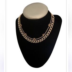 🦋 Christian Siriano 2 pc Cuban link & Butterfly Necklace Box Set New With Tags 🦋